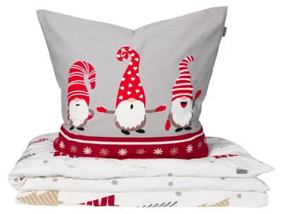 Produktbild von SCHIESSER Bettwäscheset Maren | Winterprint | Feinbiber | 2-teilig | 100% Baumwolle | Kuschelweich | YKK-Reißverschluss | 135x200 cm + 80x80 cm | Weiß