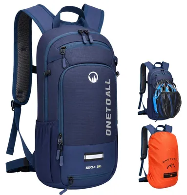 Produktbild von Kleine Fahrradrucksack 10L mit Regenhülle und Helmnetz