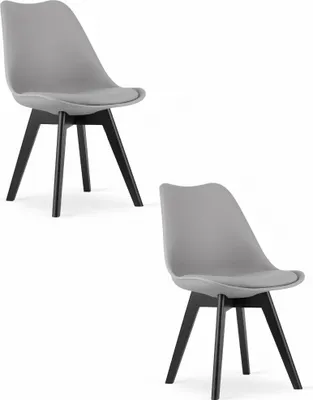 Immagine prodotto di Sedia MARK - grigio / gambe nere x 2