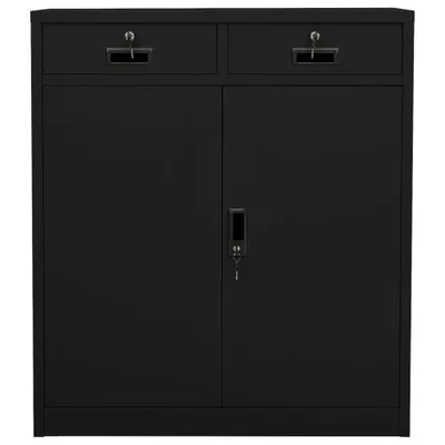 Produktbild von vidaXL Büroschrank Schwarz 90x40x102 cm Stahl