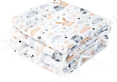 Produktbild von Amilian Bettumrandung Babybett Baby Kinder Nestchen Kantenschutz Zubehör für Laufstall Bettausstattung Bettschlange 210 x 30 cm Lichtung