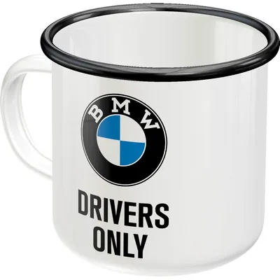 Obrázok produktu pre Nostalgické umenie - Emaille-Becher - BMW - Len pre vodičov BMW