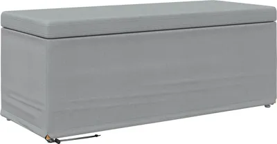 Immagine prodotto di Pouf Grigio chiaro Tessuto e Legno Ingegnerizzato