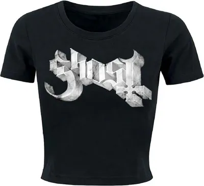 Produktbild von Ghost T-Shirt Damen Marble Logo schwarz M