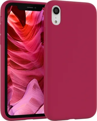 Produktbild von EAZY CASE Silikonhülle für Apple iPhone XR Silikon Backcover Schutz in Rot