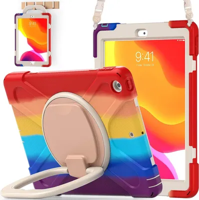 Immagine prodotto di Custodia per iPad 9/8/7 10,2" blindata con supporto girevole Colorato