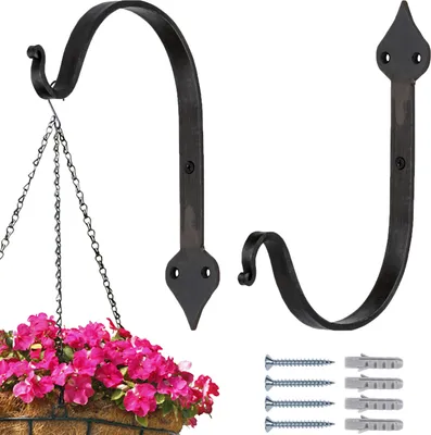 Obrázok produktu pre 2er Set Wandhaken fuer Blumenampel Laternenhaken Mapor