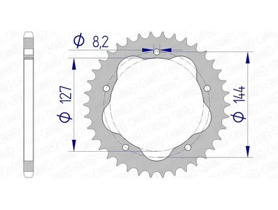 Produktbild von AFAM Kettenrad Alu Standard Alu Standard - 520 - AFAM-Kettenradträger erforderlich