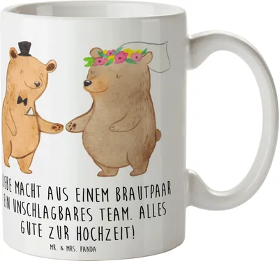 Produktbild von Mr. & Mrs. Panda Teepott Unschlagbares Brautpaar - Weiß - Geschenk, Becher, Geschenke, ewige Bindung, Heirat, Hochzeitspaar, Bürotasse, Pott, Tasse, Feier, Teetasse