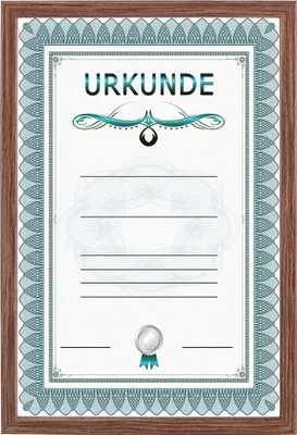 Produktbild von Holz Dokument Bilderrahmen Urkunde Diplom Foto Rahmen Plexi S111 Poster - Farbe: Braun | Format: 21x29,7 A4