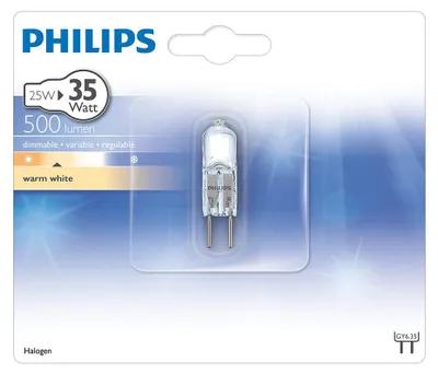 Produktbild von Philips GY6.35 Halogenlampe 12V 26W 2700K 500lm Dimmbar