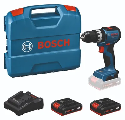 Immagine prodotto di Avvitatore a percussione a batteria Bosch GSB18V-52, 2 batterie GBA 18V 2,0 Ah in valigetta L-Case