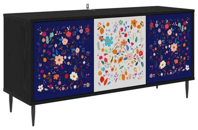 Productafbeelding van vidaXL TV-kast MAINZ, 102 x 33 x 51 cm, zwart, eikenlook