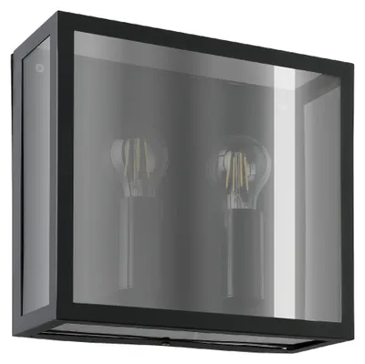 Productafbeelding van EGLO LED wandlamp voor buiten, model Alamonte, kleur smoke (grijs). Buitenlamp