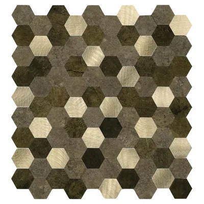 Zdjęcie produktu dla Panel ścienny samoprzylepny dekoracyjny Plaster Miodu Gold Hexagon Fllow
