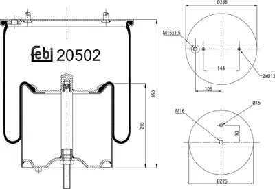 Obrázok produktu pre Vzduchové odpruženie FEBI 20502