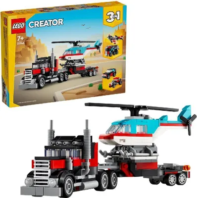 Immagine prodotto di Lego Creator 3 In 1 31146 Flatbed Truck With Helicopter