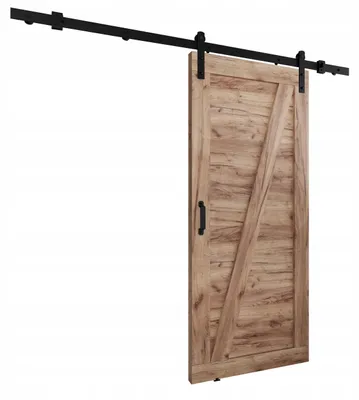 Produktbild von KierMoebel Schiebetür Komplettset LOFT ADIO 3 Eiche Craft Gold 96x205x3,2 cm, Wohnzimmer Schiebetür