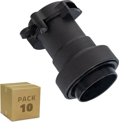 Produktbild von Lampenfassung E27 IP44 für Elektrisches Flachkabel für Girlanden (Pack 10 Stück) Schwarz