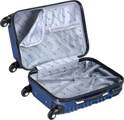 Produktbild von Juskys Hartschale Kofferset Reisekoffer 4 teilig - Zahlenschloss, geräuscharme 360° Rollen groß, Teleskopgriff, leicht - Koffer in Blau