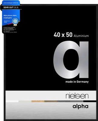 Produktbild von nielsen Aluminium Bilderrahmen Alpha, 40x50 cm, Eloxal Schwarz Matt