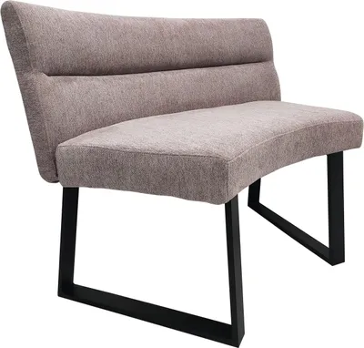 Produktbild von Bank Liron Runde gepolstert mit Rückenlehne, 108x82x60 cm, 360 kg Belastbarkeit
