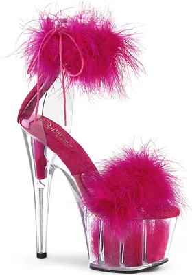 Produktbild von ADORE-724F Damen Sandale von Pleaser, Transparent Pink , EU 44, US 14