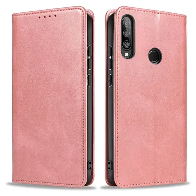 Produktbild von Handyhülle für Huawei P30 Lite Kunstleder Flip Cover Hülle Klapphülle Case Kartenfach Farbe: Rosa