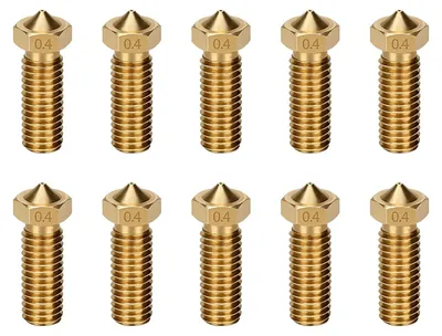 10 Messing-Düsen 0,4 mm für 3D-Drucker, Extruderkopf