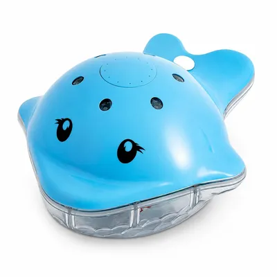 Produktbild von Interaktiver Wal Wasserfontäne für Badewanne und Pool, LED Badespielzeug mit Fernbedienung, 4 Sprühmuster, 4400mAh Akku