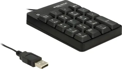 Produktbild von Delock - Tastenfeld - USB - Schwarz - retail