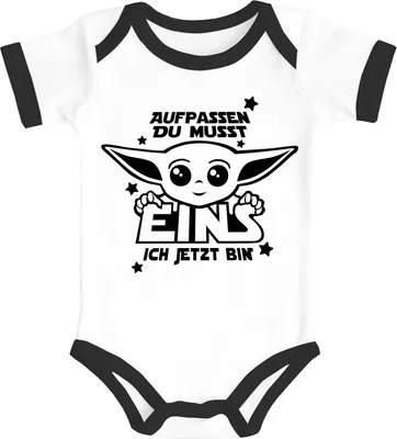 Produktbild von Baby-Body Parodie erster oder zweiter Geburtstag lustiger Spruch kurzarm Body Baumwolle Moonworks® 1 ich jetzt bin weiß-schwarz 12-18 Monate