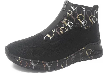 Produktbild von Rieker Wildebuk Damenschuhe Stiefeletten Reißverschluss Schwarz Freizeit, Schuhgröße:39 EU