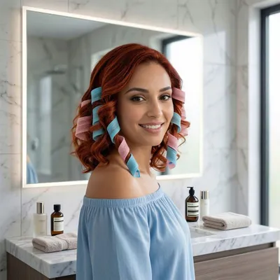 Produktbild von Haarlockenwälzer Für Locken – Magic-Spiralen, 18 Stück + 2 Stäbchen