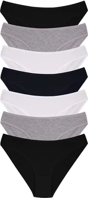 Produktbild von DOMINANT Damen Slips 7er Set Unterhosen Damen Baumwolle Panty Hipster Bikini Unterwäsche Frauen Gr. M