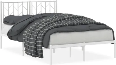 Obrázek produktu pro vidaXL Postel s čelem kovová bílá 120x190 cm