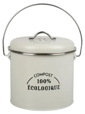 Immagine prodotto di Contenitore per compostaggio da cucina, rotondo, diametro 16 cm, altezza 25 cm, verniciato