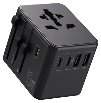 Productafbeelding van Reisadapter Wereldwijd, universele reisstekker met 2 USB A en 3 USB C