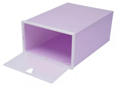 Immagine prodotto di Contenitore per scarpe, organizer impilabile, utilizzo versatile, VIOLA