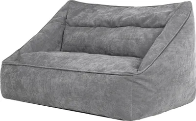 Produktbild von icon Sitzsack Sofa Chenille Cecilia, Grau, Sitzsack Erwachsene mit Füllung Für Das Wohnzimmer,Riesensitzsack XXL Flauschig - Hergestellt in Deutschland
