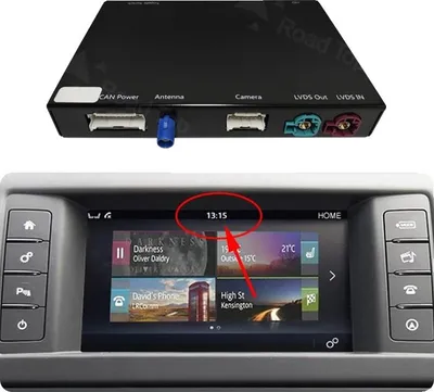 Obrázek produktu pro Bezdrátové CarPlay, Android Auto, zrcadlení obrazovky, kompatibilní s Land Rover Jaguar Range Rover Evoque Discovery 2012-2018, Harman 8 palců