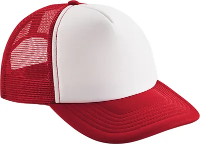 Produktbild von Beechfield - Trucker Cap Snapback PC7043 (Einheitsgröße) (Rot/Weiß)