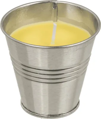 Produktbild von Citronella Kerze mit Zitronen Duft im Zink-Topf