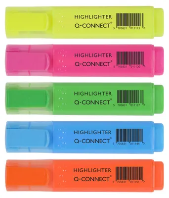 Imagen del producto de Q-Connect® KF01111 - Marcador de texto, aproximadamente 2-5 mm, color amarillo