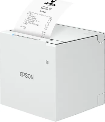 Produktbild von TM-m30III - Bon-Thermodrucker, 80mm, USB + Ethernet + WLAN + Bluetooth, weiss