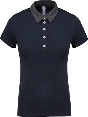 Produktbild von Kariban Zweifarbiges Jersey-Polohemd für Damen