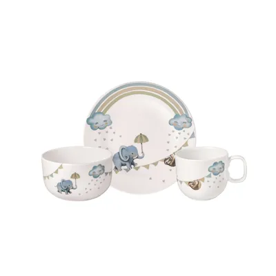 Zdjęcie produktu dla Villeroy & Boch Boho kids, 1 os., Porcelana, Wielobarwny, Biały, Boho kids, Okrągły, 3 szt.