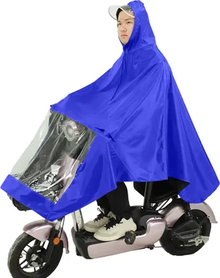 Obrázek produktu pro Motocyklová pláštěnka, uni, z oxfordské tkaniny, modrá, pro dospělé, vhodná pro elektrokola.