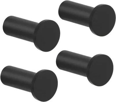 Immagine prodotto di Ganci appendi-asciugamani in acciaio inossidabile, colore nero opaco, confezione da 4 pezzi