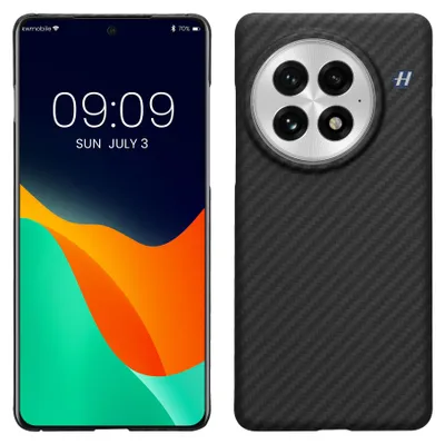 Produktbild von kalibri Schutzhülle kompatibel mit OnePlus 13 - Hülle Aramid - Handy Cover Case Handyhülle Schwarz matt